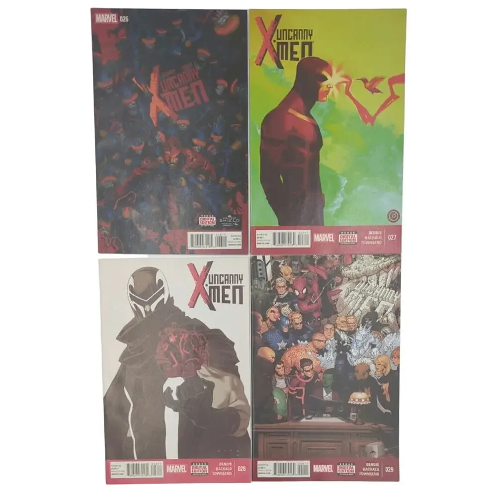 Uncanny X-Men Lot 4 Comic Run 26-29 2014 Marvel Cyclops Magneto Spider-Man